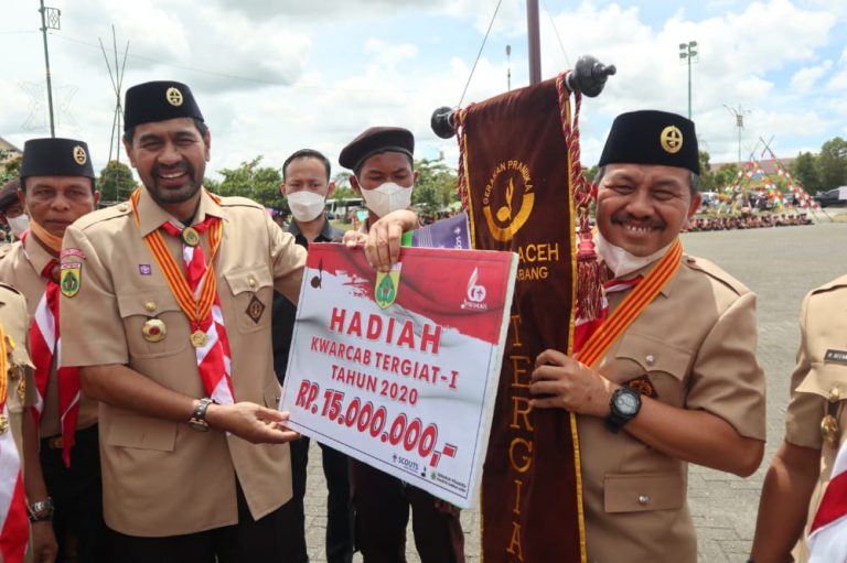 4 Kali Berturut Kwarcab Pramuka Kota Langsa Raih Juara Tergiat I Se-Aceh