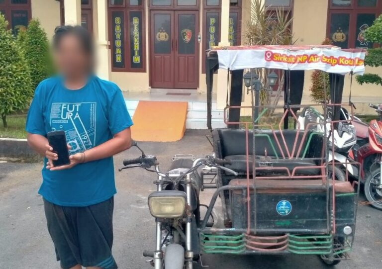 Sat Reskrim Polres Langsa Amankan Seorang Pria Pembawa Kabur Handphone di Lapangan Merdeka
